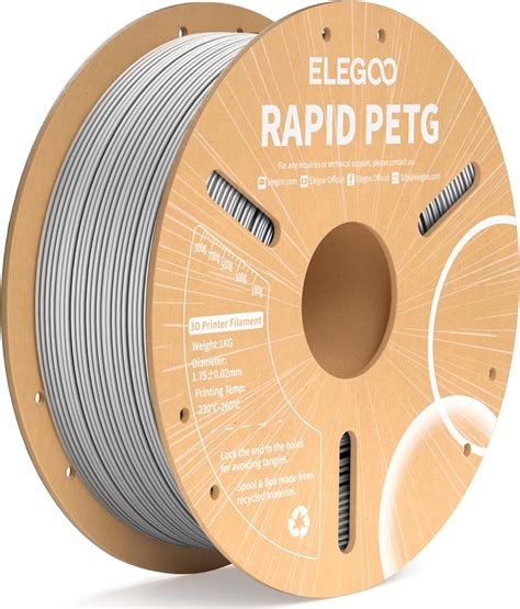 Elegoo Rapid Petg Filament Mm Grey Kg D Printer Filament For