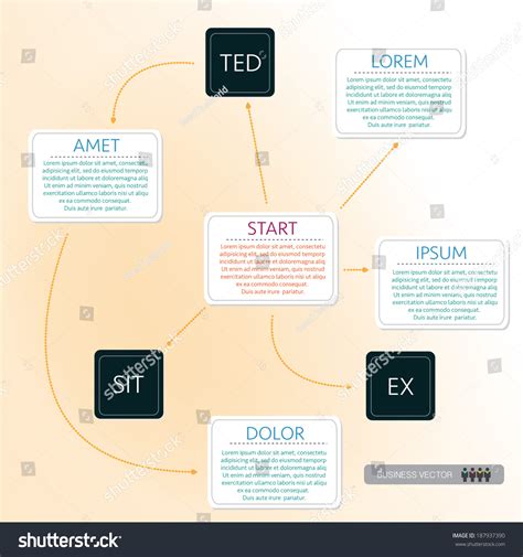 Flowchart Organization Chart Vector Illustration Stock Vector Royalty Free 187937390