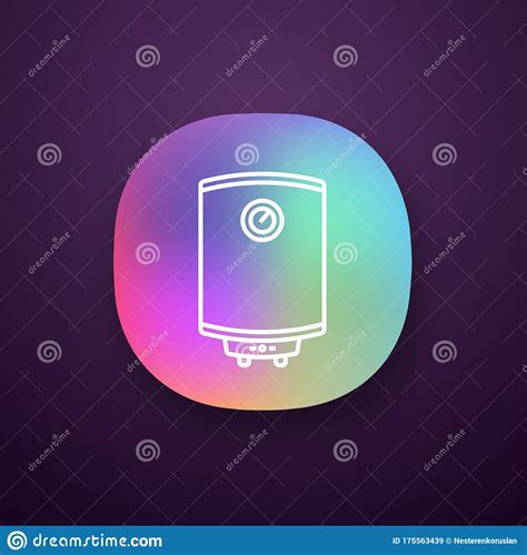 Electric Water Heater App Icon Stock Vector Illustration Of