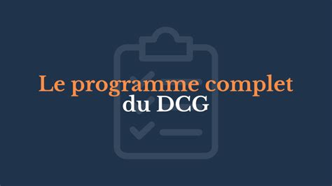 Le Programme Complet Des Ue Du Dcg