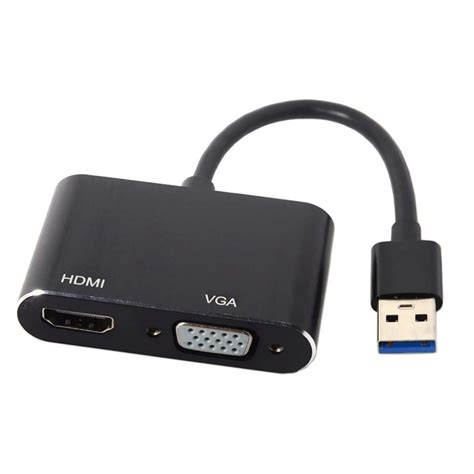 Adaptor Cy Usb Hdmi Mama Vga Mama Negru Emag Ro