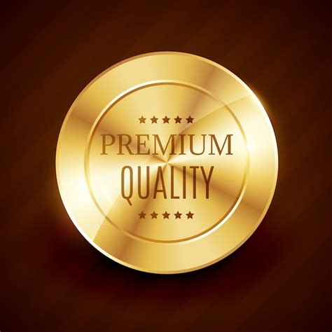 Premium Vector Golden Premium Button