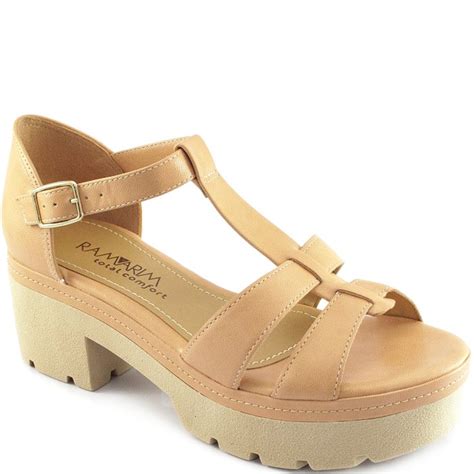 Sand Lia Tratorada Ramarim Nude Sapato Show