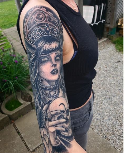 Best 16 Dark Feminine Tattoos Half Sleeves You Must Try This Year