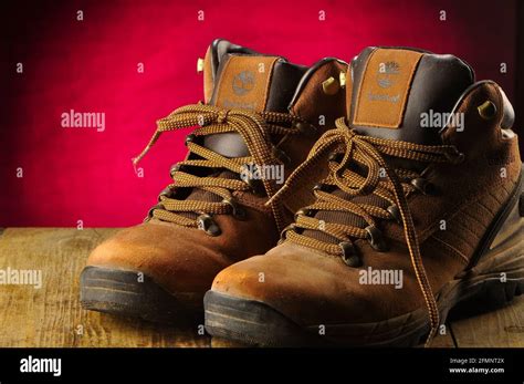 Timberland hiking boots Stock Photo - Alamy