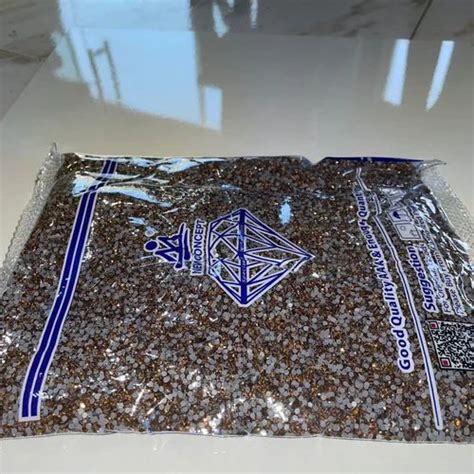 Plastic Golden 6Ss Lct Ms Hot Fix Stone For Apparels At 650 Packet In Surat