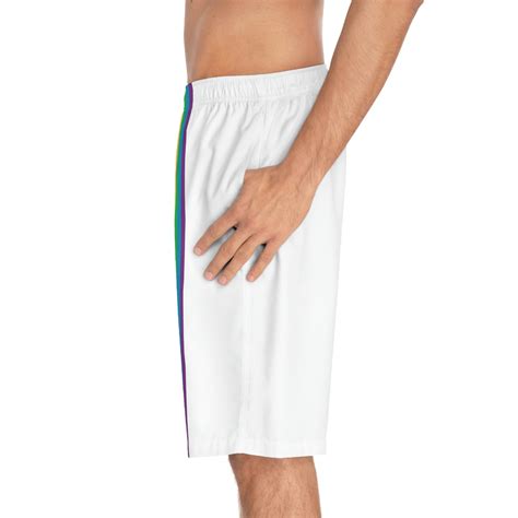 Board Shorts Rainbow Gay Pride Flag Swim Trunks Rainbow Shorts LGBT Queer Pride Beachwear
