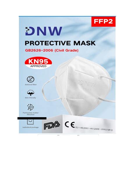 Non Woven 5ply KN95 Face Mask FFP2 Protective Disposable Face Mask Ce