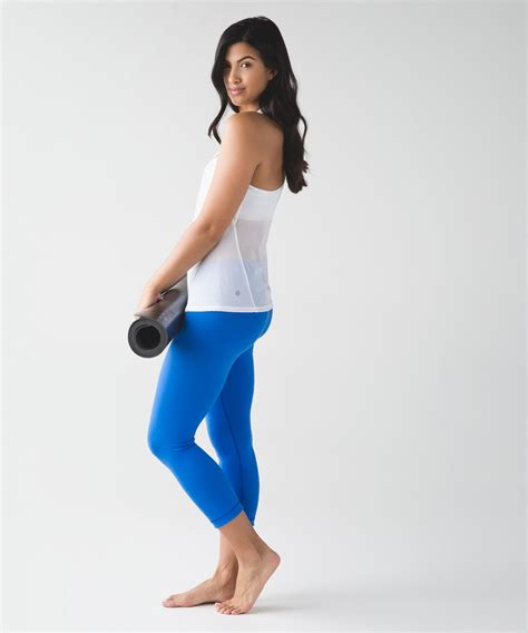 Lululemon Wunder Under Crop Iii Reversible Hero Blue Pipe Dream