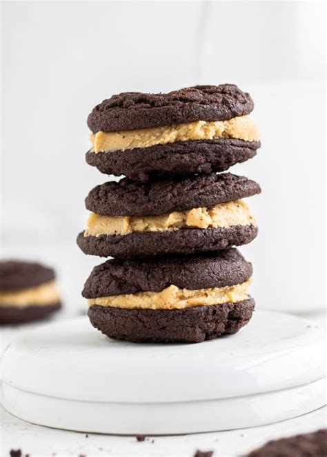 Chocolate Peanut Butter Sandwich Cookies Dairy Free Cookie Dough