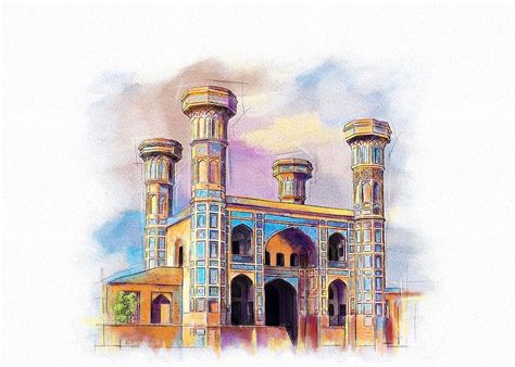 Chauburji Lahore Painting By Catf