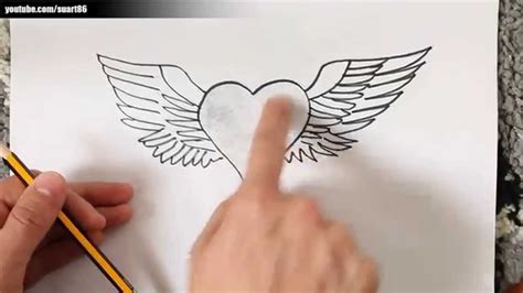 Imagenes De Corazones Para Dibujar Con Alas A Lapiz Dibujos A Lapiz