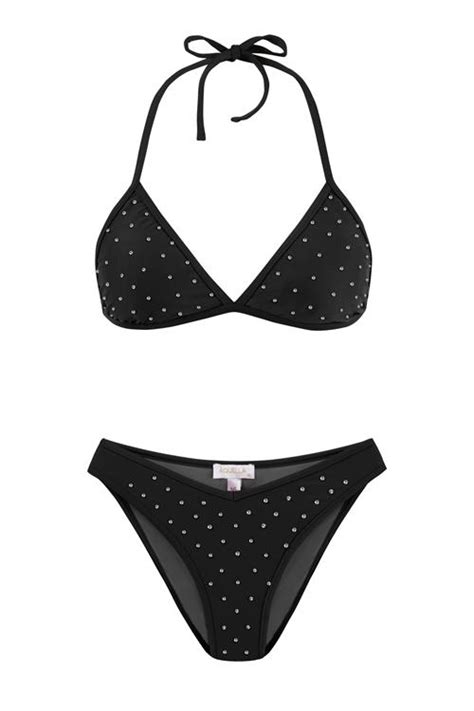 Parlak Ta L Siyah Gen Bikini Tak M