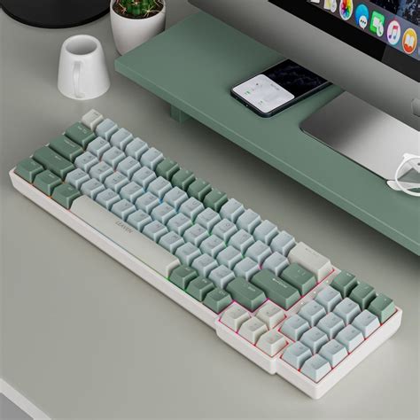 New K Keys Rgb Backlight Wired Detachable Hot Swappable Mechanical Keyboard Red Yellow