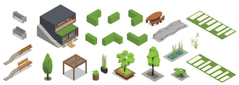 Landscape Design Elements Set 3295167 Vector Art at Vecteezy