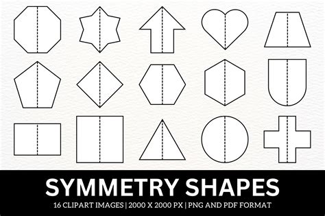 Symmetrical Shapes Symmetry Cliparts Graphic By Atlasart Creative