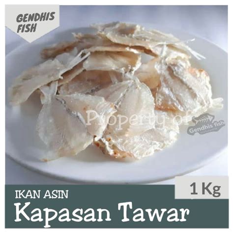 Jual Ikan Asin Kapasan Tawar Kemasan 1 Kg Shopee Indonesia