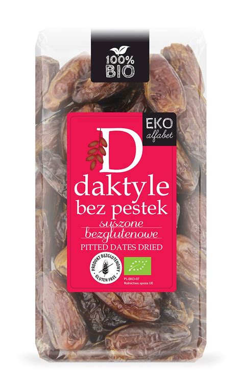 Eko Alfabet Daktyle Bez Pestek Suszone Bezglutenowe 400 G Bio