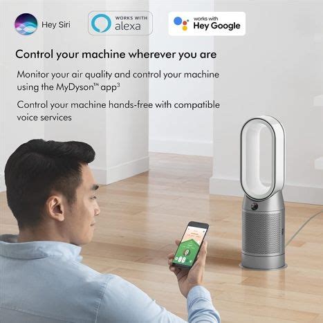 Dyson Purifier Hot Cool HP07 Air Purifier Heater And Fan White Silver Large