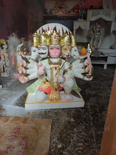 White Marble Panchmukhi Hanuman Statue Temple At Rs In Alwar