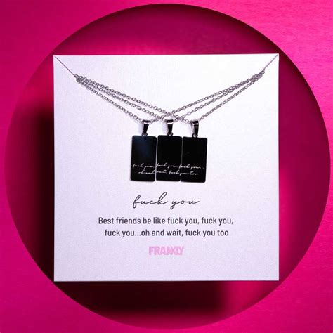 Fuck You Three Pc Stainless Steel Friendship Necklace By Frankly Collective