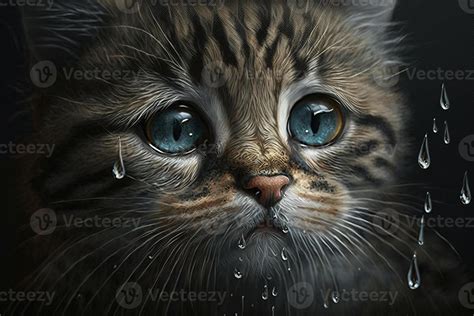 cat crying big tears illustration 23967746 Stock Photo at Vecteezy