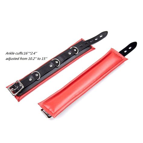 Sex BDSM Bondage Wrist Ankle Cuffs With Satinless Steel Spreader Bar For Women Concrete Bondage