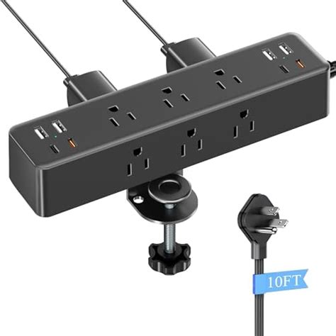 Amazon Desk Clamp Power Strip With W Usb C Desk Mount Power