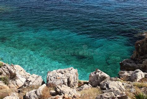 Parque Natural Riserva Dello Zingaro Sicily Italy Foto De Archivo