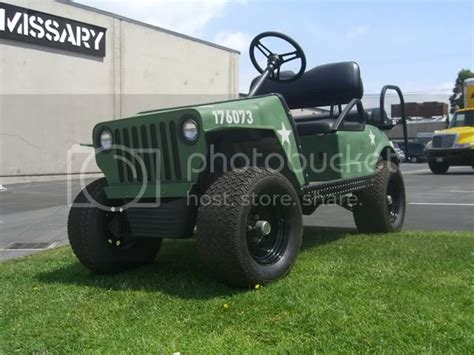 Custom Fast 23mph Golf Cart 48v Willys Army Jeep Body Lsv Carts