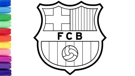 How To Draw Fc Barcelona Logo Drawing Youtube