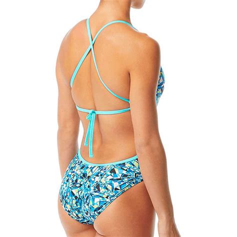 TYR Fragment Crosscutfit Tieback Bikini Blue Swiminn