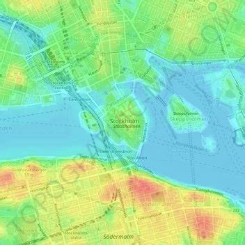 gamla stan topographic map elevation terrain