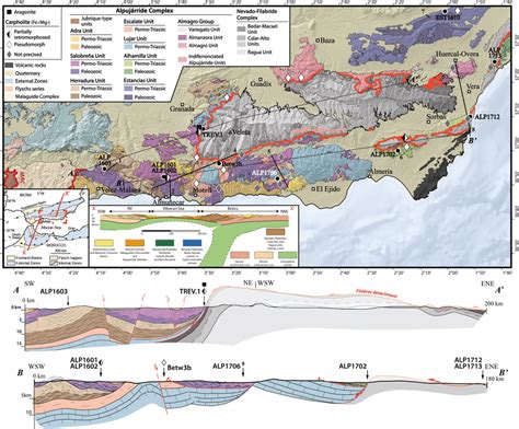 Geological And Metamorphic Map Of The Betic Cordillera Location Of The