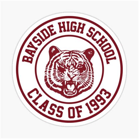 Bayside High School Tigers Logo Saved By The Bell Sticker For Sale By Pneuf Redbubble ...