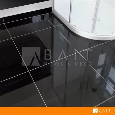 Porcelanato Pulido Negro 60x60 Rectificado