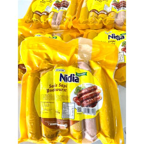 Jual Nidia Sosis Sapi Bock Wurst Jumbo Gr Galeri Plastik Frozen