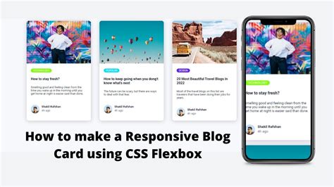 How To Make A Responsive Blog Card Using CSS Flexbox Responsive Card