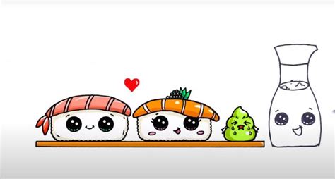 20 Cute Sushi Drawings - How to Draw Sushi - DIY Crafts