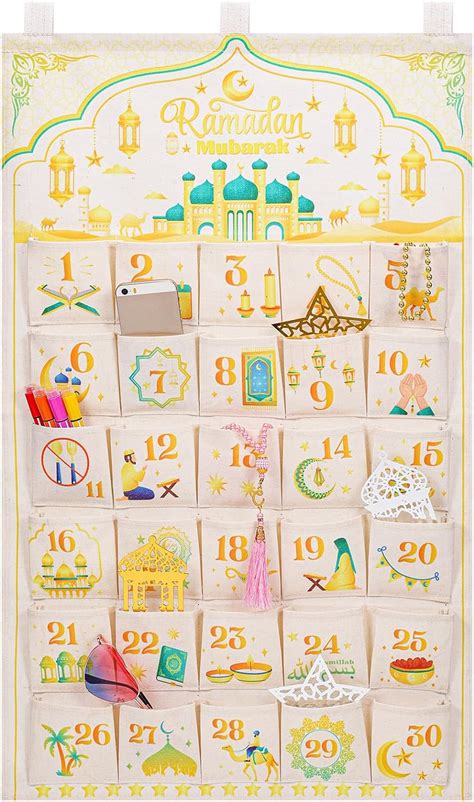 Dpkow Ramadan Advent Calendar For Filling Ramadan Hanging Advent