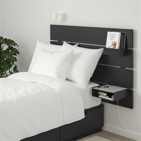 NORDLI Bed frame w storage and headboard - anthracite - IKEA | Luxury ...