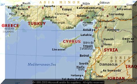 Map of Cyprus