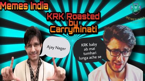 Carryminati Roasted Krk Mr Faisu Hindustani Bhau Viral Video