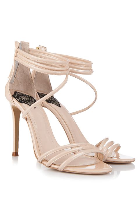 Atelier Faiblesse Sandale Cu Toc Piele Nude Barete Subtiri ENDRA Ro