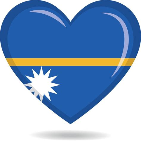 Nauru National Flag In Heart Shape Illustration 46591470 Vector Art At