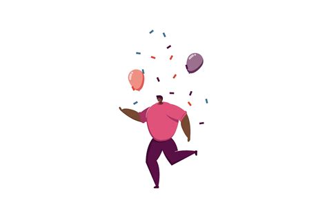 Man Celebrating Birthday or Success. Hap Graphic by pch.vector