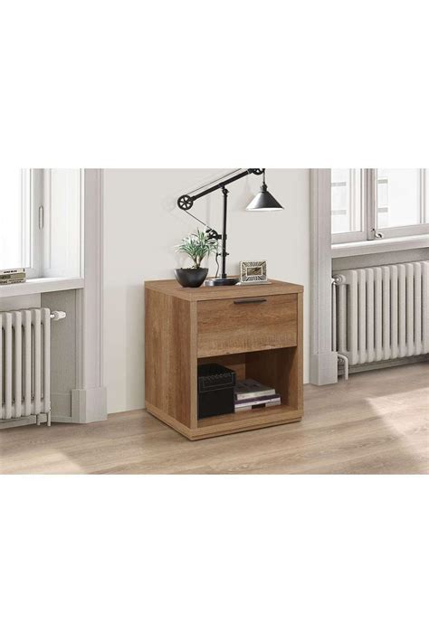 Bedside Tables And Cabinets Stockwell 1 Drawer Bedside Rustic Oak Birlea