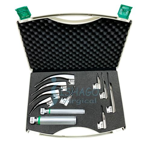 Fiber Optic Laryngoscope Adult And Pediatric Set Ishago Surgical