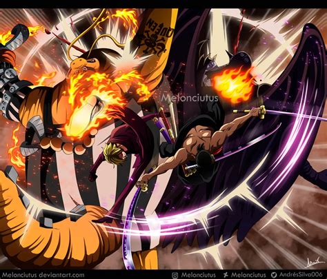 One Piece 1022 - Zoro/Sanji vs King/Queen by Melonciutus on DeviantArt