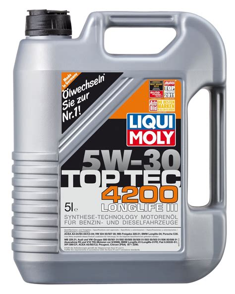 Liqui Moly Top Tec 4200 5W-30 im Test: Motoröl im Vergleichstest (2025)